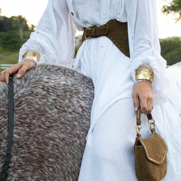 Calleen Cordero Chara Waist Belt Granada Silver W/ Nickel Art