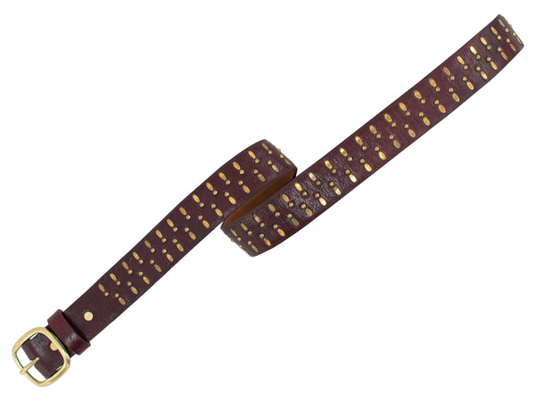 Calleen Cordero Che 1.25" Belt Natural Nappa W/ Nickel Art