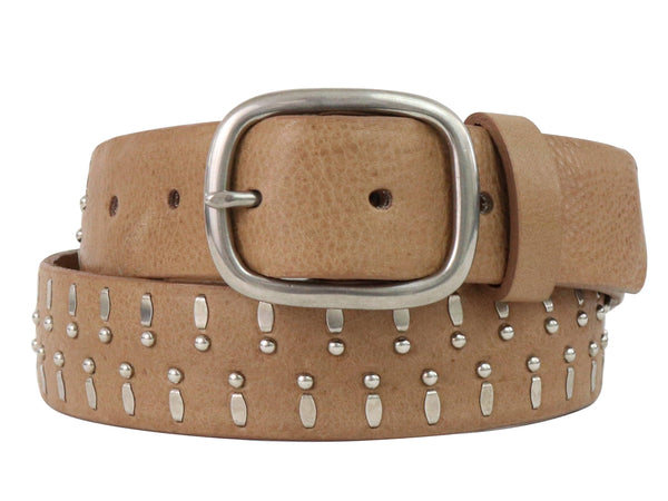 calleen cordero Che 1.25" Belt Natural Nappa w/ Nickel Art
