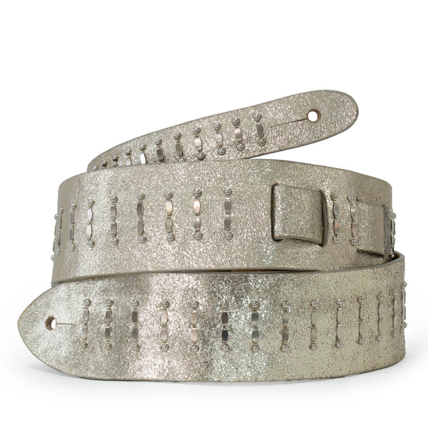 calleen cordero Ché Guitar Strap Dusty Gold w/ Nickel Art