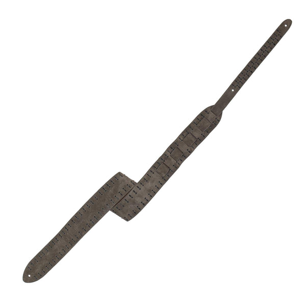 Calleen Cordero Ché Guitar Strap Grey Suede W/ Black Art