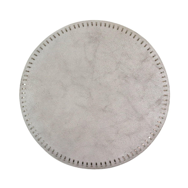Calleen Cordero Ché Placemats (QTY 2 Pc) White Pearl Cracked W/ Nickel Art Set Of 2