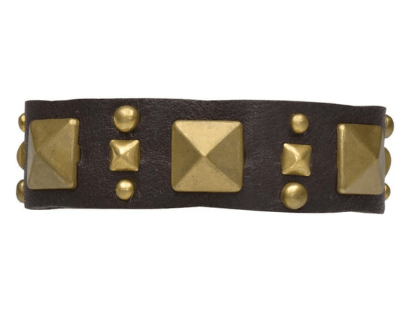 Calleen Cordero Chia .75" Bracelet White Pebble W/ Nickel Art