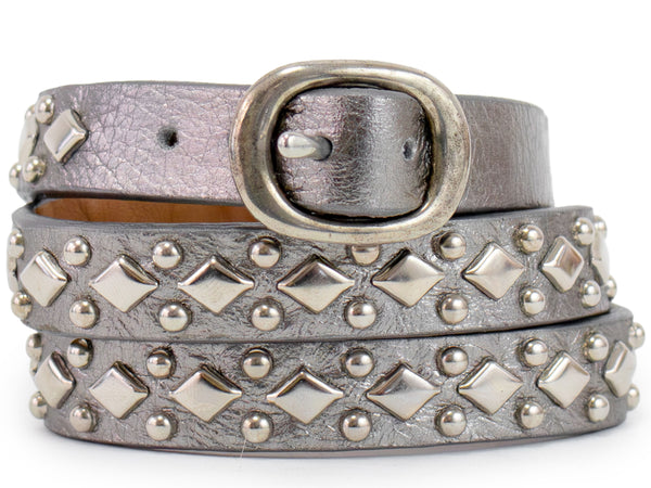 Calleen Cordero Chief .5" Triple Wrap Bracelet Flamingo Britania W/ Nickel & Copper Art