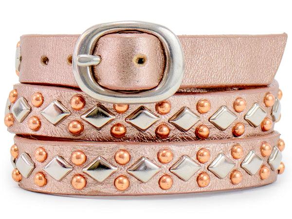 calleen cordero Chief .5" Triple Wrap Bracelet Flamingo Britania w/ Nickel & Copper Art