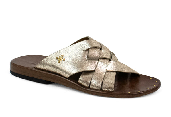 calleen cordero Chimi Sandal Dusty Gold w/ Brass Art