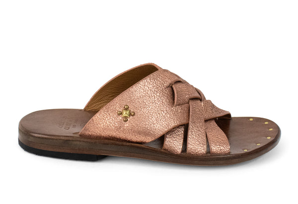 Calleen Cordero Chimi Sandal Dusty Rose Gold W/ Copper Art