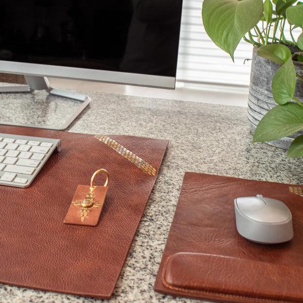 Calleen Cordero Cielo Semi-precious Stone Keychain White El Paso W/ Brass Art