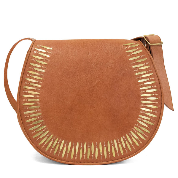 calleen cordero Cleo Zara Messenger Sedona Veg w/ Brass & Copper Art