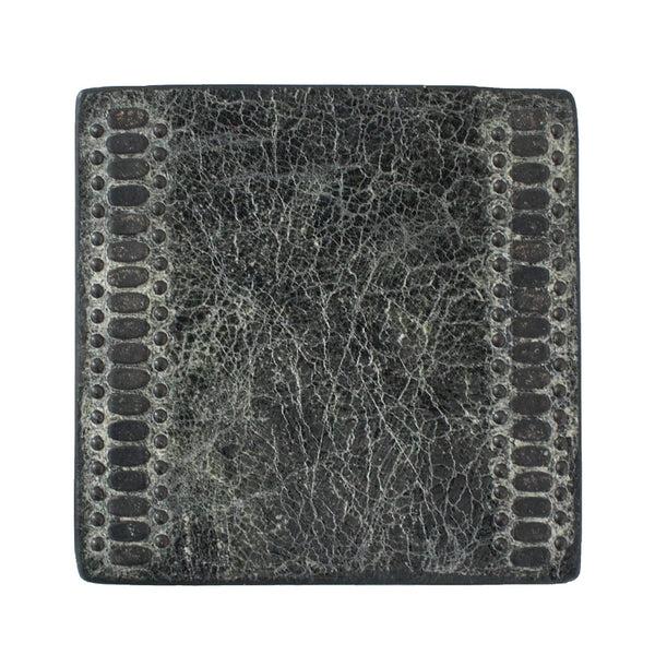calleen cordero Cocha Sq Coaster (QTY 2 pc) Black El Paso w/ Black Art Set of 2