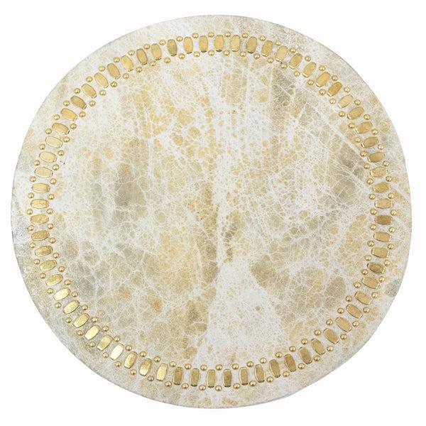 Calleen Cordero Concha 10" Decorative Mats Black El Paso W/ Nickel Art