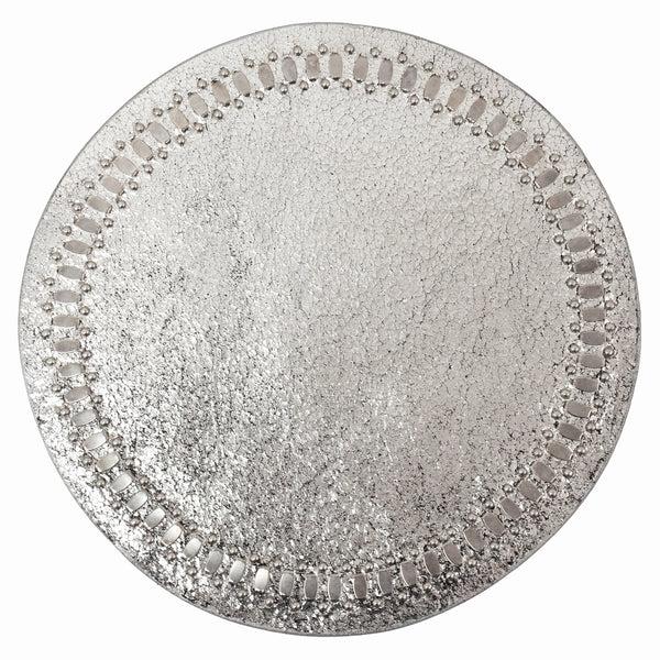 Calleen Cordero Concha 10" Decorative Mats Black El Paso W/ Nickel Art