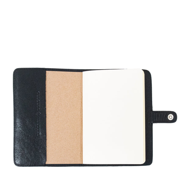 Calleen Cordero Corazon Notebook 4 1/2" W X 6 H " Black Belmont W/ Nickel Art