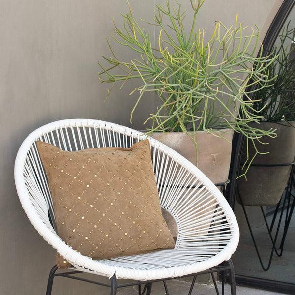 Calleen Cordero Cosmo 20" X 20" Pillow Case Cosmo Art - Arena Suede W/ Brass