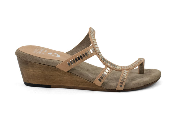 Calleen Cordero Cruz Mini Wedge Nude Aniv W/ Nickel Art