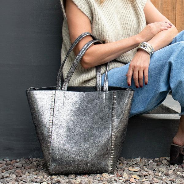 Calleen Cordero Dannita New Che Tote "New Size" Dark Brown Nash W/ Brass Art