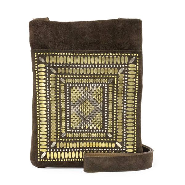 Calleen Cordero Dante 100 Messenger Black Jasper W/ Black & Nickel Art