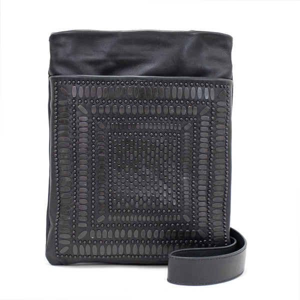 Calleen Cordero Dante 100 Messenger Black Jasper W/ Black & Nickel Art