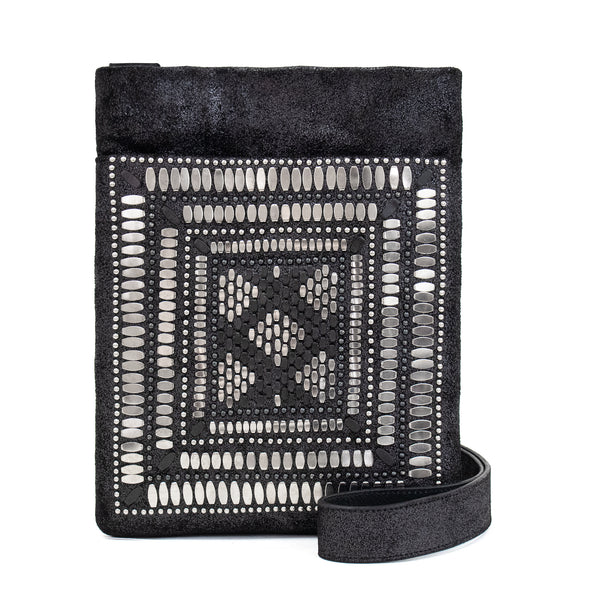 calleen cordero Dante 100 Messenger Black Jasper w/ Black & Nickel Art calleen cordero Dante 100 Messenger Black Jasper w/ Black & Nickel Art