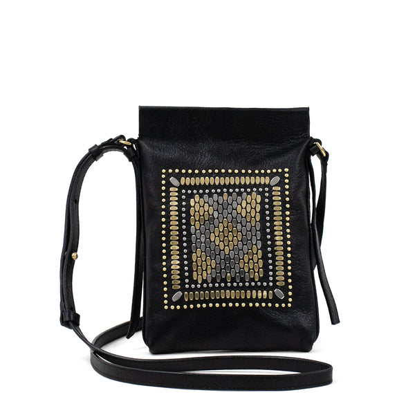 Calleen Cordero Dash Messenger Dusty Gold W/ Brass & Nickel Art