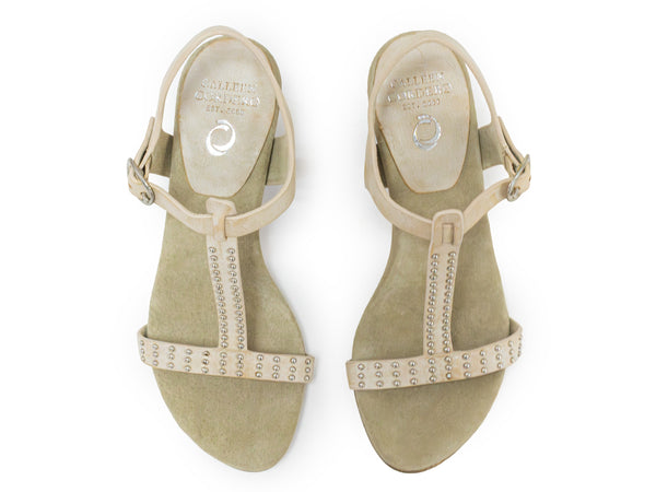 Calleen Cordero Deco Heel Butter Leather W/ Nickel Art