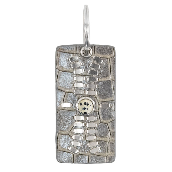 Calleen Cordero Dominic Semi-precious Stone Keychain Brown El Paso W/ Nickel Art