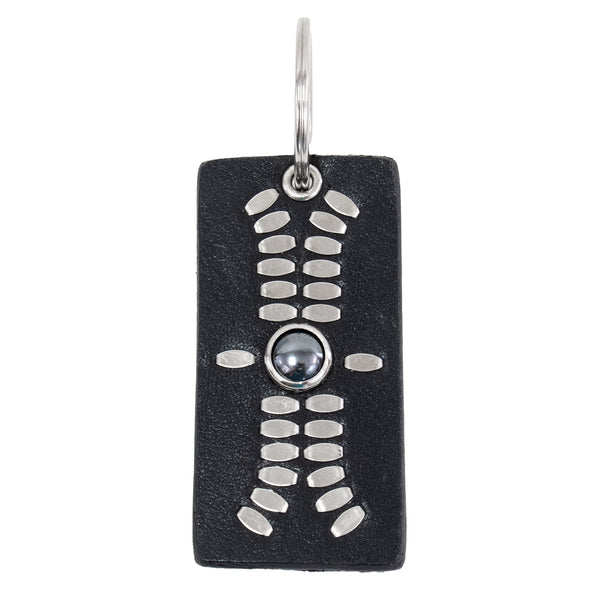 Calleen Cordero Dominic Semi-precious Stone Keychain Brown El Paso W/ Nickel Art