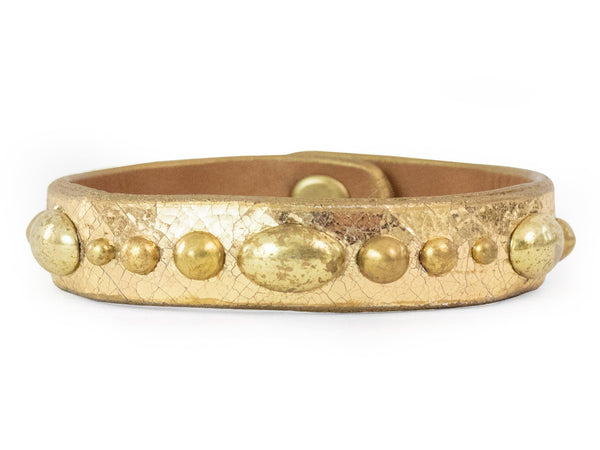 Calleen Cordero Emily .5" Bracelet Gold Mirror W/ Brass Art