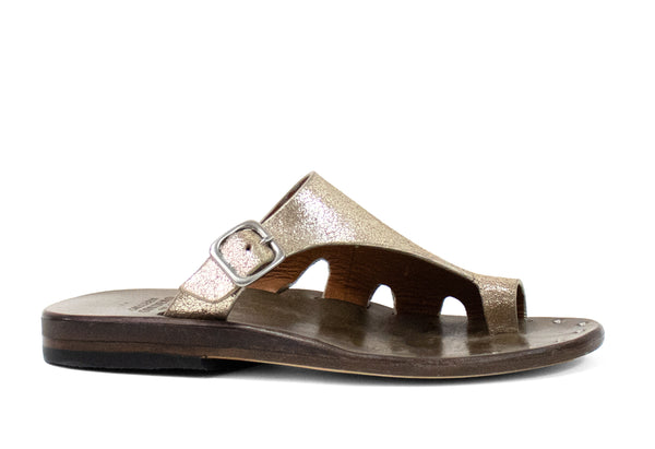 Calleen Cordero Evita Sandal Dusty Gold W/ Nickel Art