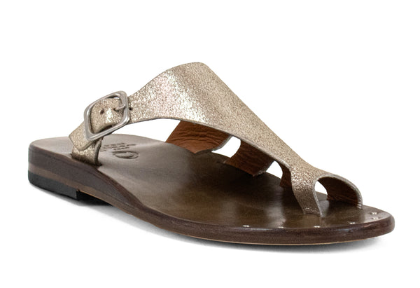 calleen cordero Evita Sandal Dusty Gold w/ Nickel Art