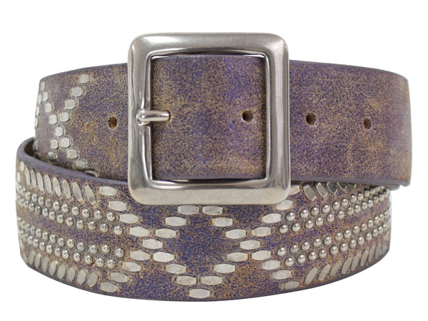 Calleen Cordero Fonda 1.5" Belt Black El Paso W/ Nickel Art