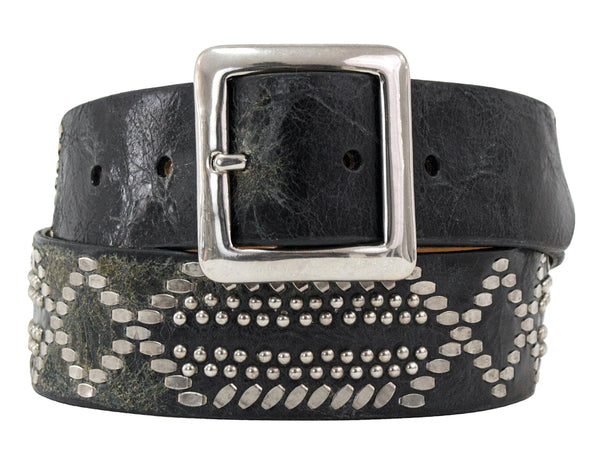 calleen cordero Fonda 1.5" Belt Black El Paso w/ Nickel Art