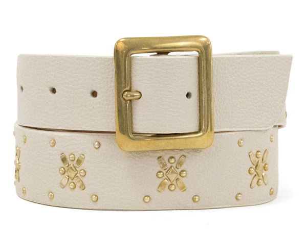 calleen cordero Frida 1.5" Belt Hueso Nappa w/ Brass Art