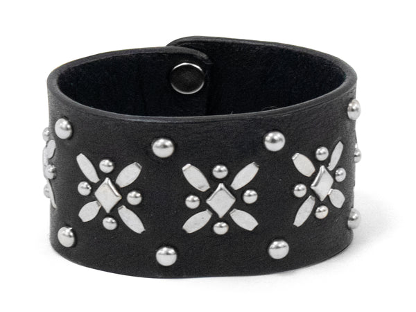 Calleen Cordero Frida 1.5" Bracelet Hueso Nappa W/ Brass Art