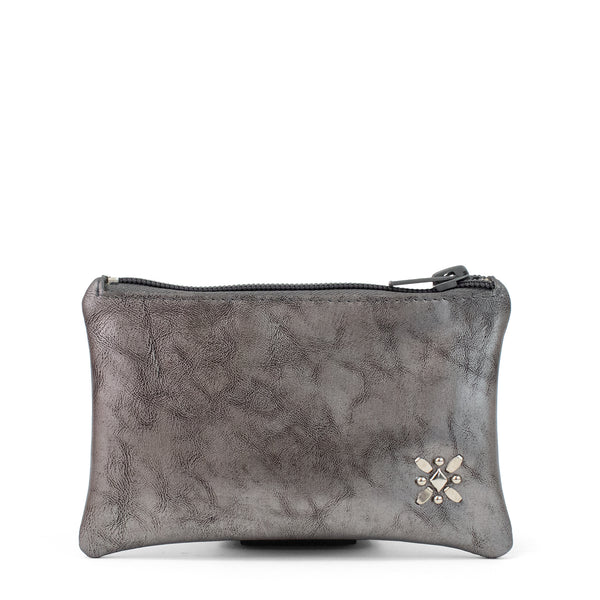 Calleen Cordero Frida Zip Wallet Puerto Rico Gold W/ Brass Art