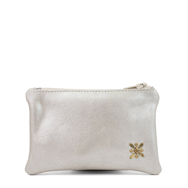 Calleen Cordero Frida Zip Wallet Puerto Rico Gold W/ Brass Art