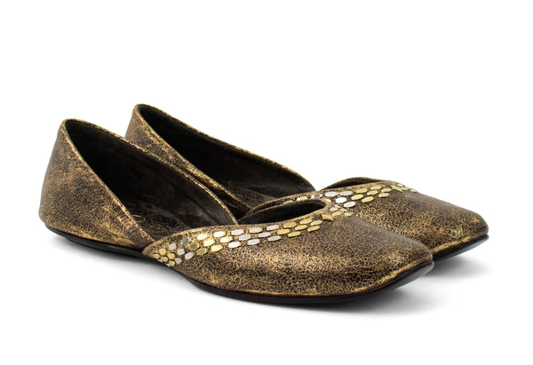 Calleen Cordero Grace Flat Puerto Rico Gold W/ Brass & Nickel