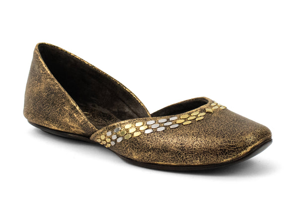 calleen cordero Grace Flat Puerto Rico Gold w/ Brass & Nickel