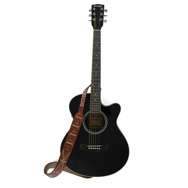 Calleen Cordero Ige Guitar Strap Cognac Cubasa W/ Nickel Art