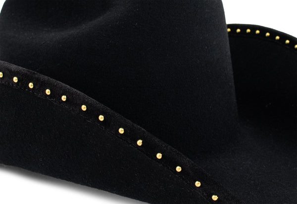 Calleen Cordero Jaci 200'S Hat Black Wool W/ Brass Art