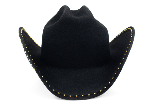 Calleen Cordero Jaci 200'S Hat Black Wool W/ Brass Art