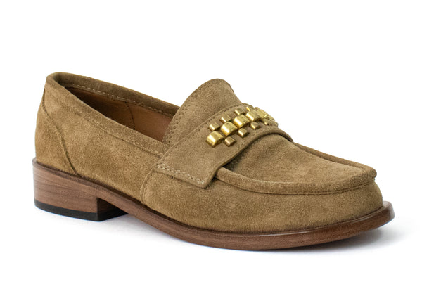 calleen cordero Jackson Rolex Loafer Biscuit Suede w/ Brass