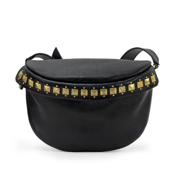 Calleen Cordero Jem Pancho Crossbody Black Blemont W/ Nickel Art