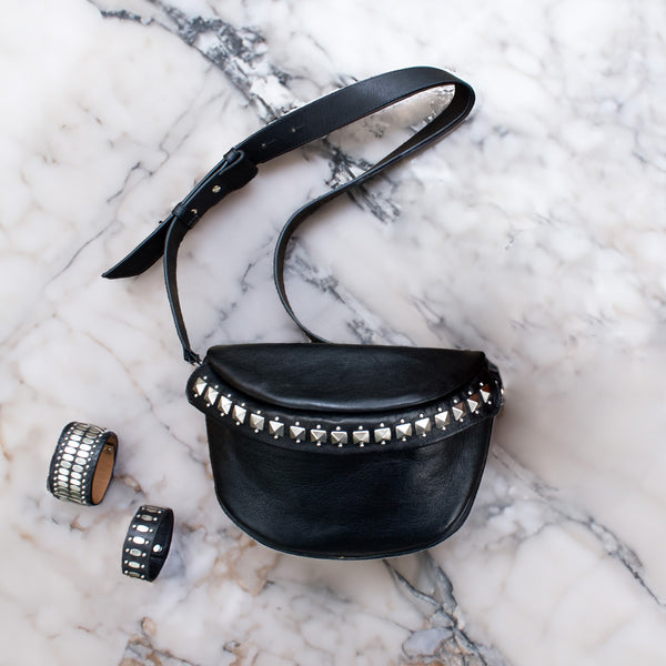 Calleen Cordero Jem Pancho Crossbody Black Blemont W/ Nickel Art