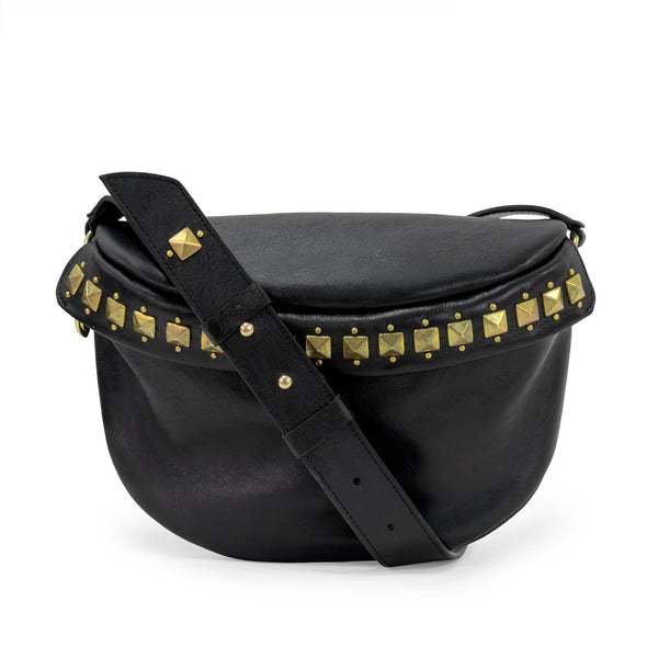 Calleen Cordero Jem Pancho Crossbody Black Blemont W/ Nickel Art