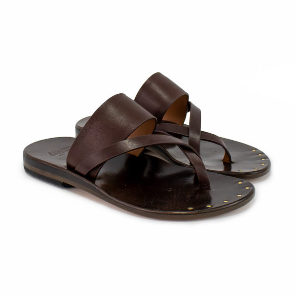 Calleen Cordero Juno Sandal Chocolate Aniv W/ Brass Art