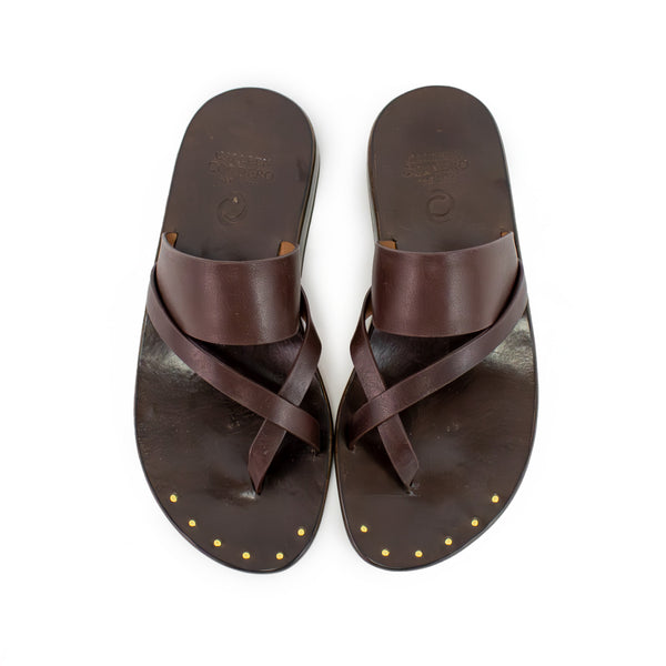 Calleen Cordero Juno Sandal Chocolate Aniv W/ Brass Art