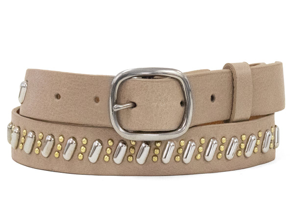 calleen cordero Kandi 1" Belt Shell Belmont w/ Nickel & Brass Art