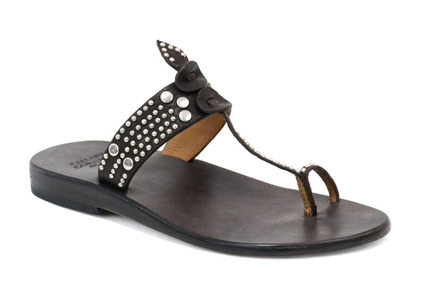calleen cordero Karma Sandal Dark Brown Montana w/ Nickel Art