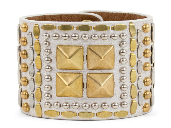 Calleen Cordero Kenji 2" Bracelet Aqua Rust W/ Brass - Nickel & Copper